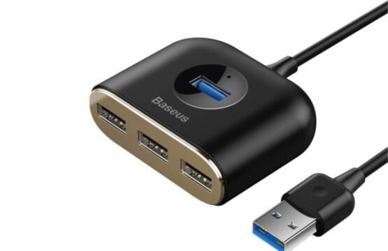 BASEUS SQUARE ROUND 4 IN 1 USB HUB ADAPTERS